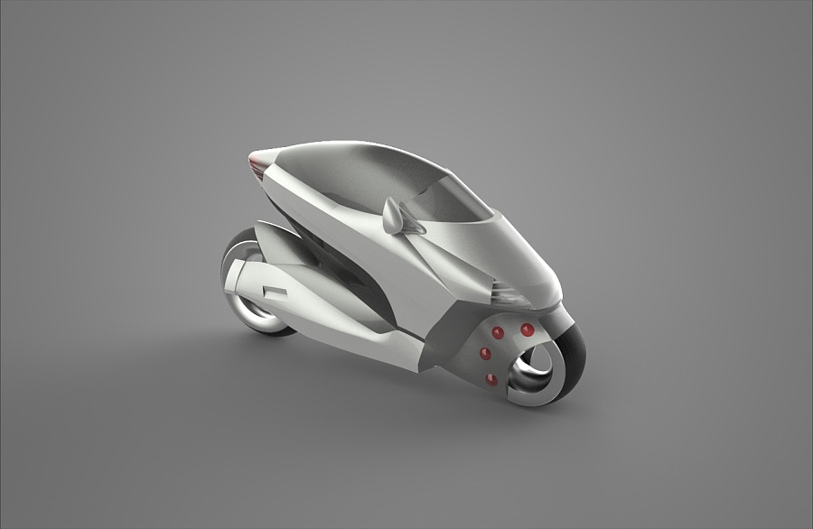 未來(lái)城市概念型代步車(chē) 穿梭于涼巷的科技美學(xué)